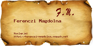 Ferenczi Magdolna névjegykártya